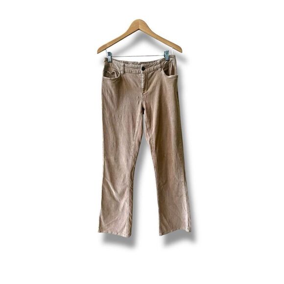 Garnet Hill Five-Pocket Bootcut Cords Corduroy Pants Size 8 Tan Mid Rise - Picture 1 of 10